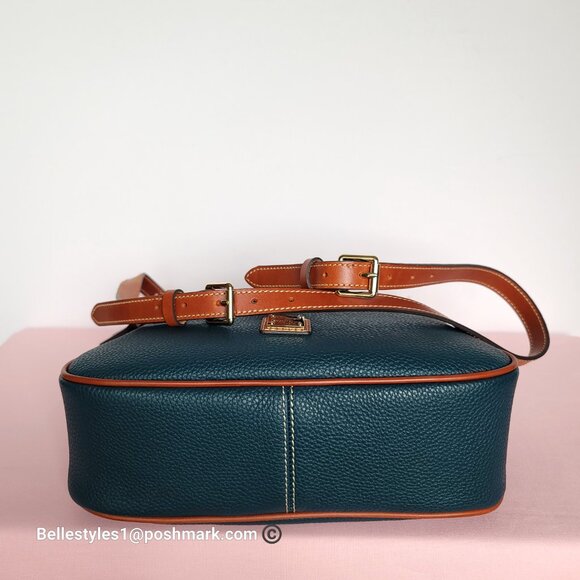 DOONEY & BOURKE Pebbled Grain Leather Presley Crossbody Bag- Teal color⭐ - Picture 10 of 16